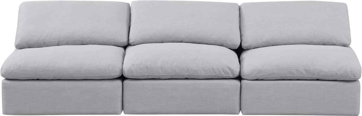 Indulge - Linen 3 Seat Modular Armless Sofa