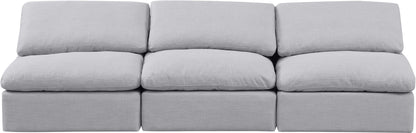 Indulge - Linen 3 Seat Modular Armless Sofa