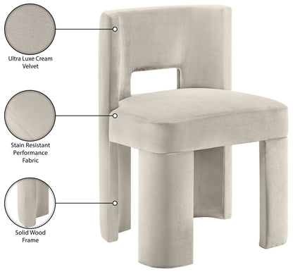 Zuno - Velvet Performance Fabric Upholstered Dining Chair (Set of 2)