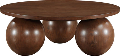 Fitch - Wood Oak Veneer Coffee Table - 3 Legs