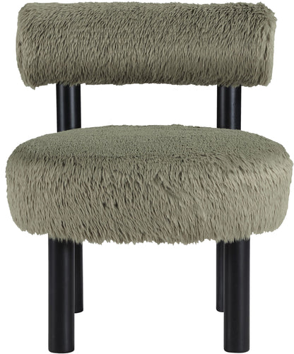 Ambre - Vegan Shearling Fabric Upholstered Accent Chair