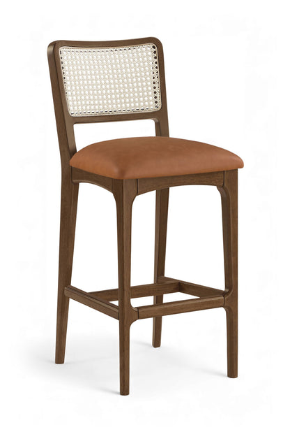 Atrium - Upholstered Bar Stool (Set of 2) - Brushed Brown Frame