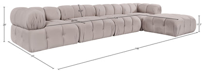 Orin - Fabric Velvet 5 Piece Modular Sectional