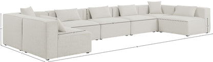 Cube - Linen 7 Piece Modular U-Shaped Sectional