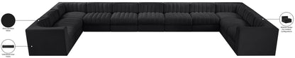 Rummi - Velvet Performance Fabric Upholstered 11 Piece Modular Sectional