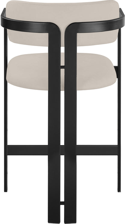 Aurum - Vegan Leather Upholstered Counter Stool With Graphite Black Base