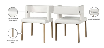 Caleb - Dining Chair with Gold Legs (Set of 2)