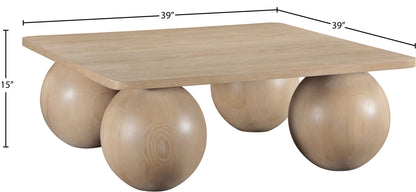 Fitch - Oak Veneer Coffee Table - 4 Legs
