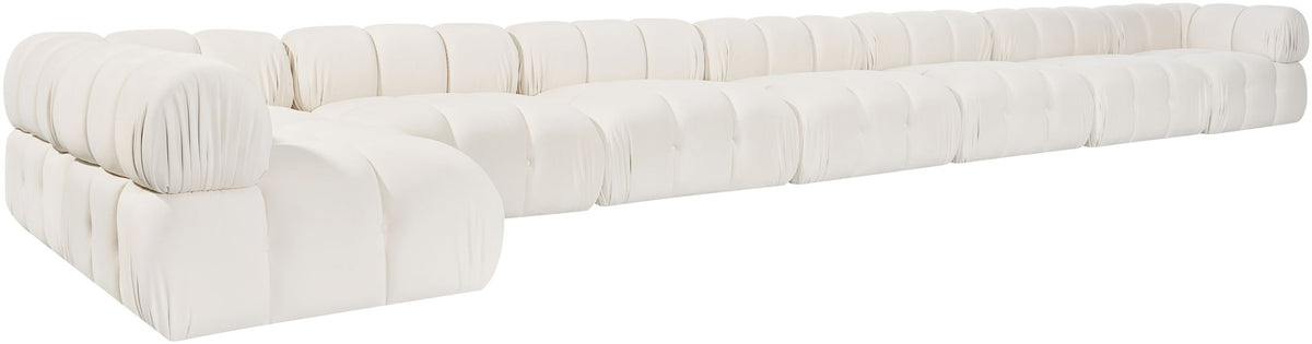 Orin - Velvet Performance Fabric Upholstered 8 Piece L-Shaped Sectional