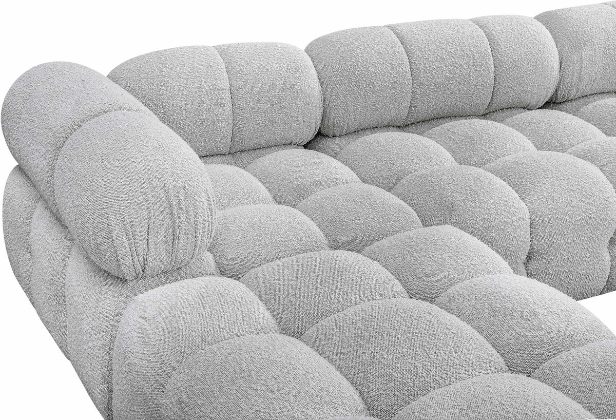 Ames - 7 Piece Boucle Fabric Modular L-Shaped Sectional