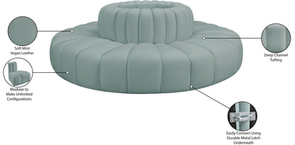 Arc - Faux Leather 8 Piece Round Modular Sofa