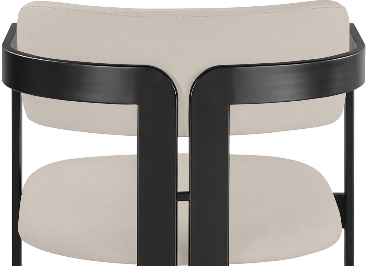 Aurum - Vegan Leather Upholstered Dining Chair With Graphite Black Base (Set of 2)