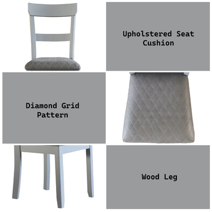 House Marchese - Side Chair (Set of 2) - Two Tone Gray Fabric & Pearl Gray