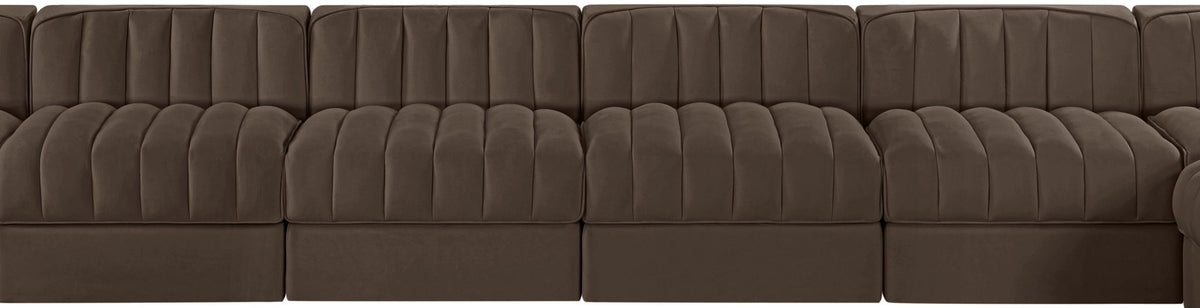 Rummi - Velvet Performance Fabric Upholstered 10 Piece Modular Sectional