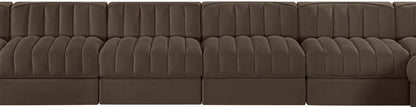 Rummi - Velvet Performance Fabric Upholstered 10 Piece Modular Sectional