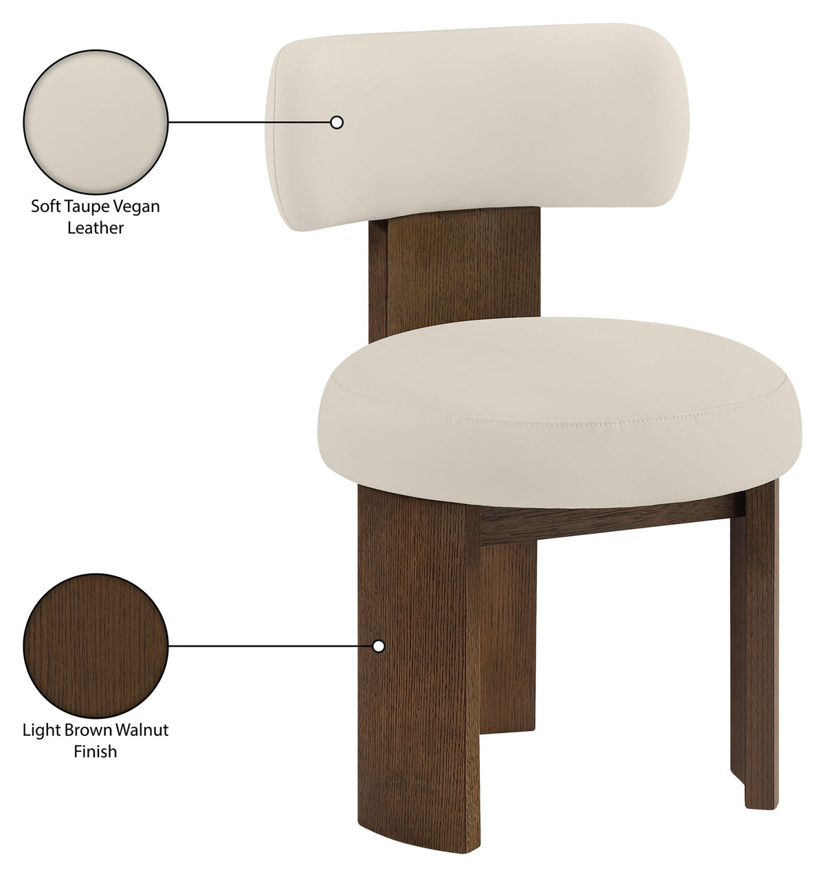 Atelier - Vegan Leather Upholstered Dining Chair (Set of 2) - Painted Brown Frame