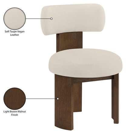 Atelier - Vegan Leather Upholstered Dining Chair (Set of 2) - Painted Brown Frame
