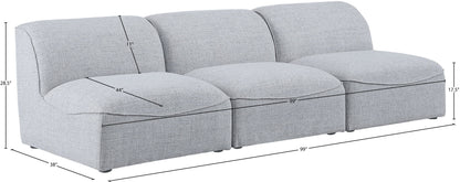 Miramar - 3 Seat Armless Modular Sofa