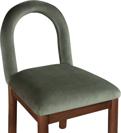 Conrad - Velvet Dining Chair With Brown Legs