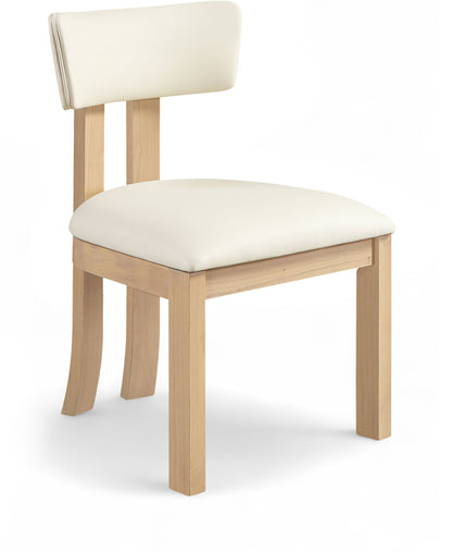 Lavrin - Vegan Leather Dining Side Chair (Set of 2) - Natural Base