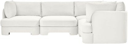 Hammond - Velvet Performance Fabric Upholstered 4 Piece Sectional