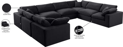 Comfy - 8 Piece Velvet Modular Sectional