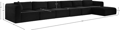 Shaggy - 6 Piece Modular Sectional With Chaise
