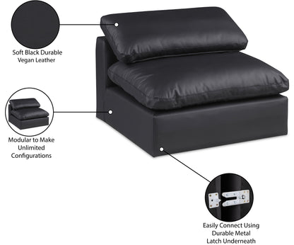 Comfy - Faux Leather Armless Chair