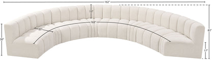 Arc - Boucle Fabric 8 Piece U-Shaped Modular Sofa
