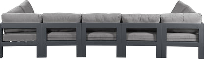 Nizuc - Outdoor Patio 7 Piece Modular Sectional With Gray Frame