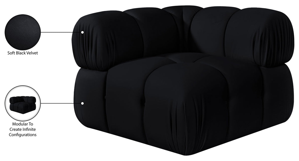 Orin - Velvet Performance Fabric Upholstered Modular Corner Chair