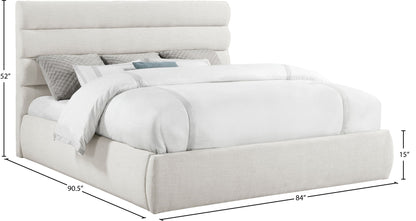 Adam - Linen Fabric Bed With 52" Headboard