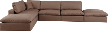 Comfy - 6 Piece Faux Leather Modular Sectional