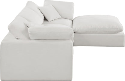 Comfy - 4 Piece Linen Fabric Modular Sectional With Chaise