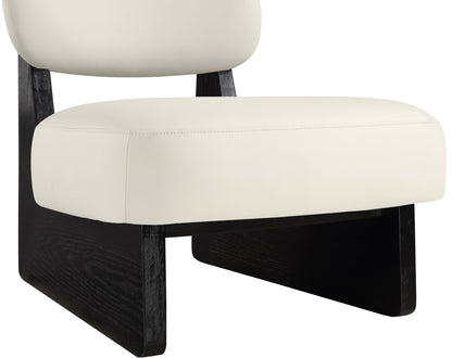 Vetra - Vegan Leather Upholstered Accent Chair With Black Base