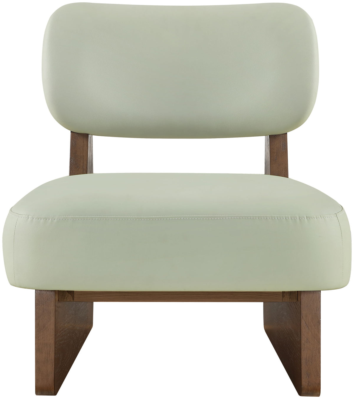 Vetra - Vegan Leather Upholstered Accent Chair With Brown Base
