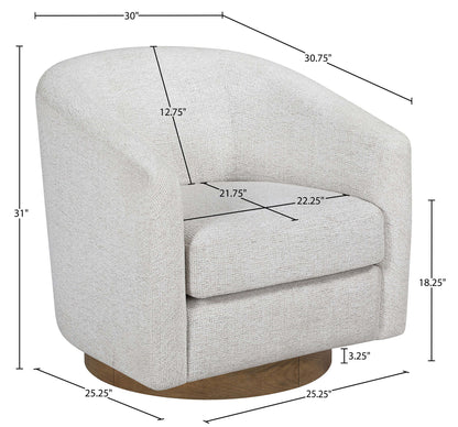 Modra - Performance Fabric Upholstered Swivel Accent Chair