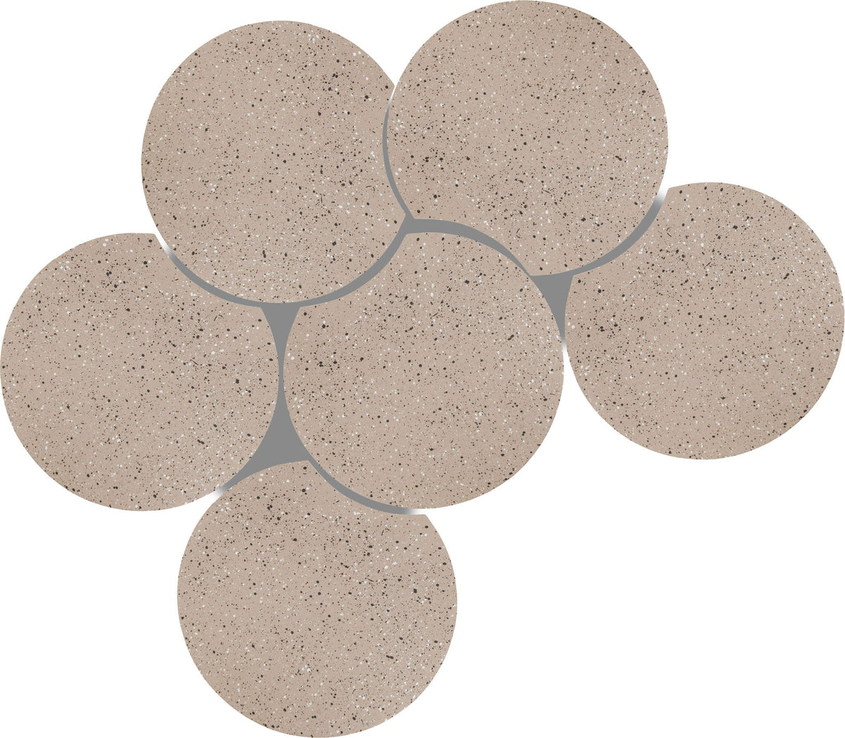 Dimple - 20" 6 Piece Modular Coffee Table - Terazzo Finish