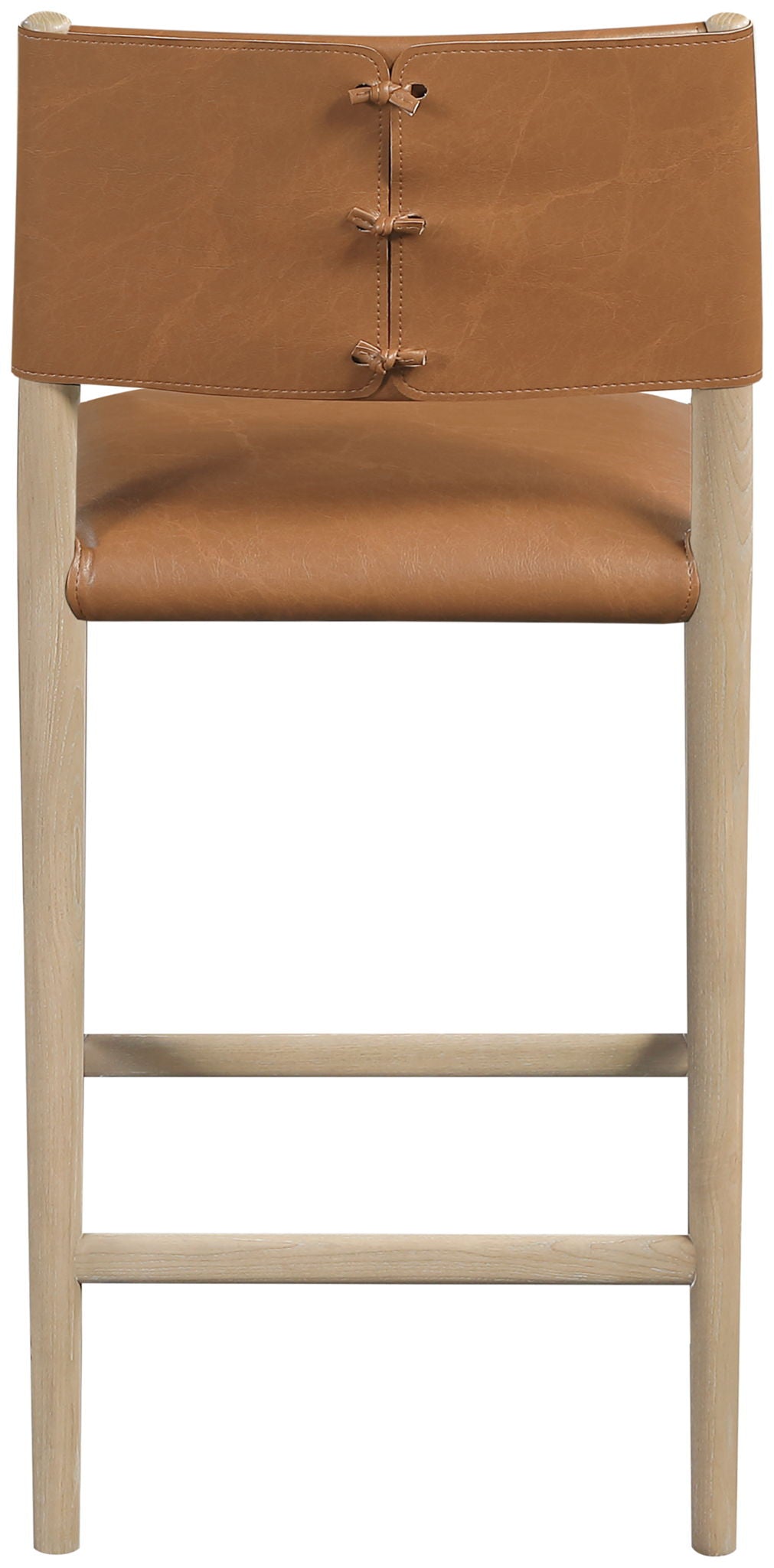 Andie - Vegan Leather Upholstered Counter Stool - Natural Base
