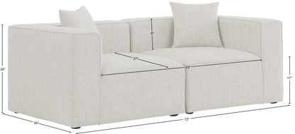 Cube - Linen Modular 2 Seat Sofa