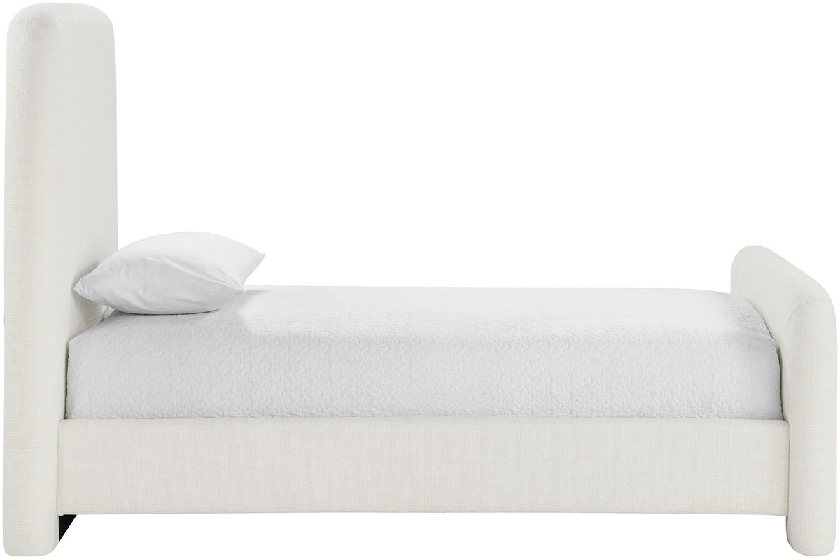 Fira - Linen Textured Fabric Upholstered Bed