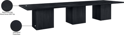 Belinda - Wood Mid-Century Modern Modular Dining Table - Black