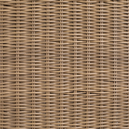 Seacrest - Tempered Glass Top And Wicker Outdoor Patio Bar Height Table