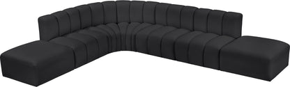 Arc - Faux Leather 7 Piece Corner Modular Sofa