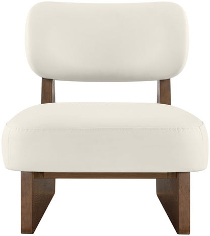 Vetra - Vegan Leather Upholstered Accent Chair With Brown Base