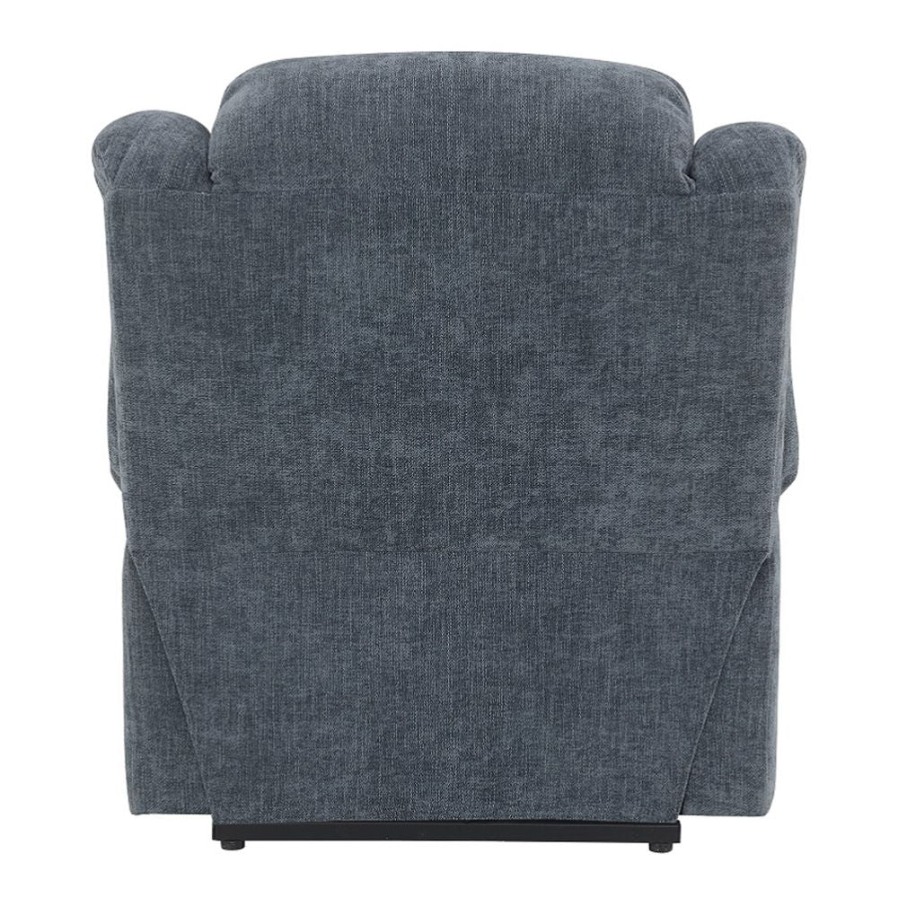 Omarion - Power Recliner With Lift, Heating & Massage - Blue Chenille