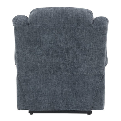 Omarion - Power Recliner With Lift, Heating & Massage - Blue Chenille