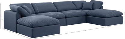 Indulge - Linen 6 Piece Modular Double Chaise Sectional
