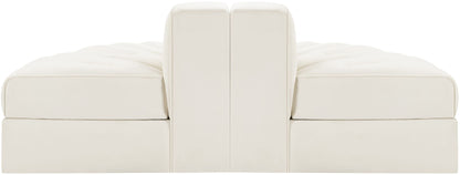 Rummi - Velvet Performance Fabric Upholstered 2 Piece Rounded Modular Loveseat