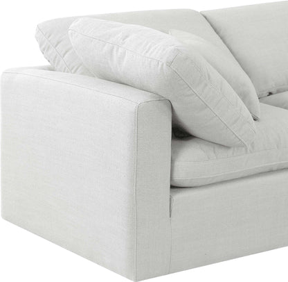 Indulge - Linen 4 Piece Modular Sectional With Chaise - White